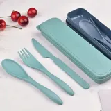 2-sets-reusable-cutlery-set-with-case-travel-fork-knife-stan-nowy-liczba-elementow-w-zestawie-1