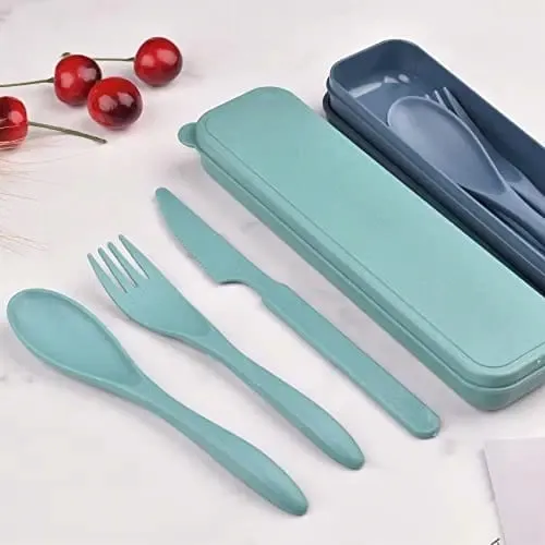 2-sets-reusable-cutlery-set-with-case-travel-fork-knife