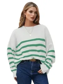 sweter-damski-bezowy-w-zielone-paski-s-lli
