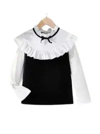 shein-bluzka-dziewczeca-czarna-welurowa-110cm-ljh
