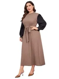 shein-damska-sukienka-brazowa-pasek-midi-48-lkx