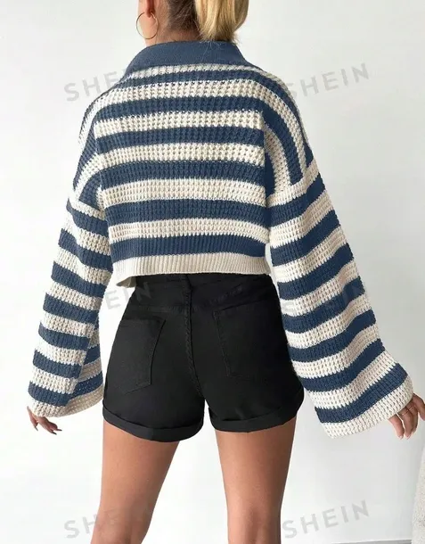 sweter-damski-w-paski-zapinany-basic-one-size-lkv-linia-regular