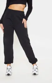 prettylittlething-spodnie-dresowe-czarne-m-ejo