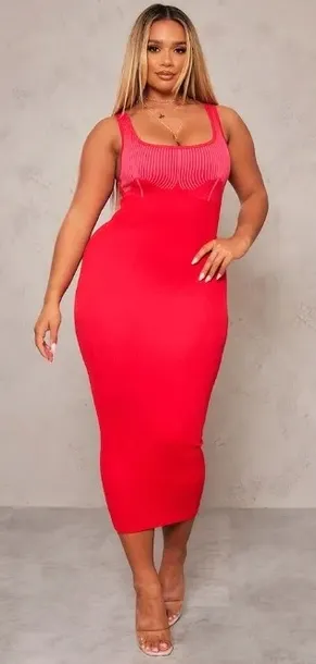 prettylittlething-sukienka-midi-czerwona-m-ejr-marka-pretty-little-thing