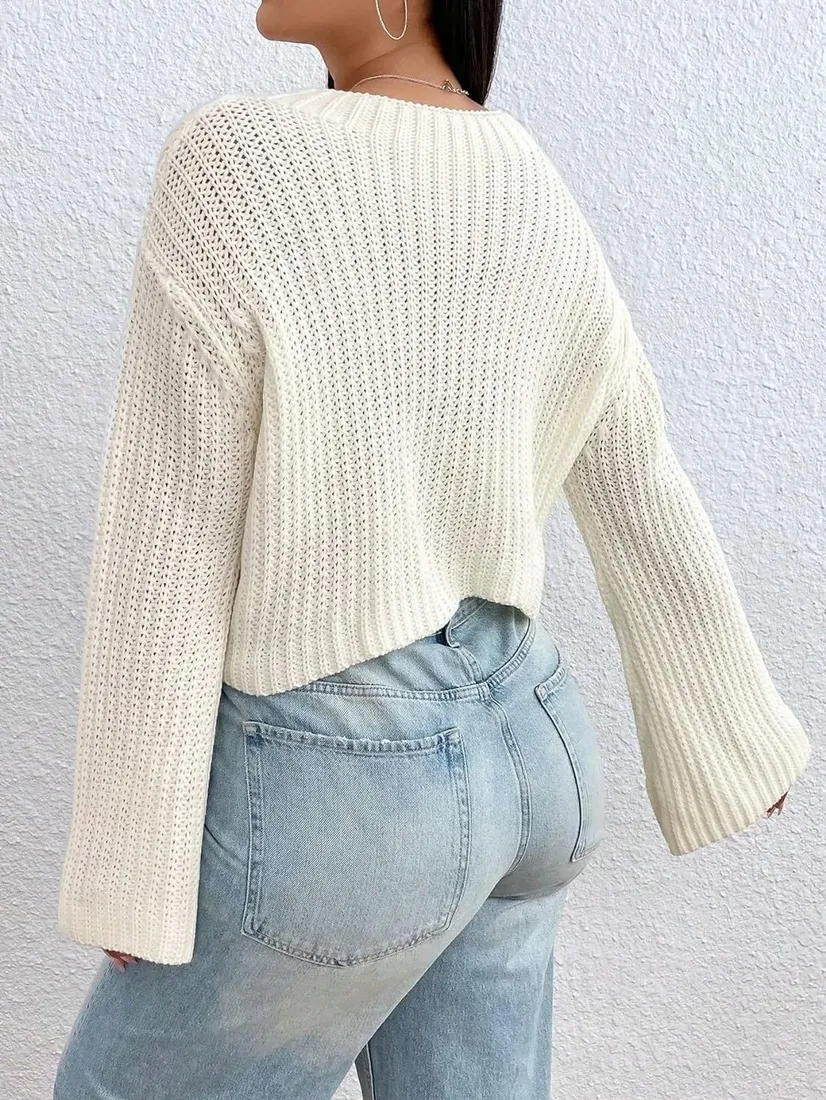 shein-plus-size-kremowy-sweter-damski-46-ljs-stan-nowy