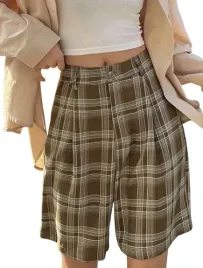 spodenki-damskie-brazowe-w-kratke-casual-s-lhu