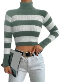 sweter-krotki-zielono-bialy-w-paski-damski-ljt
