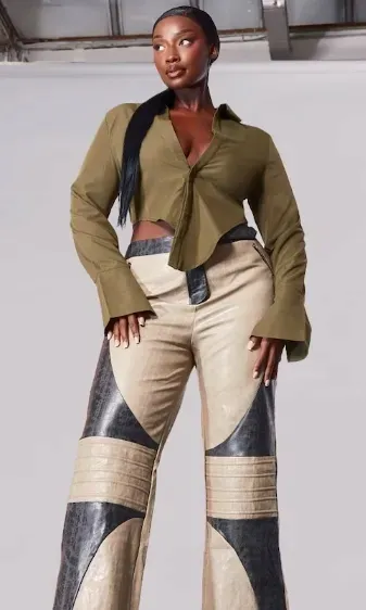 prettylittlething-plus-size-koszula-khaki-46-ejh
