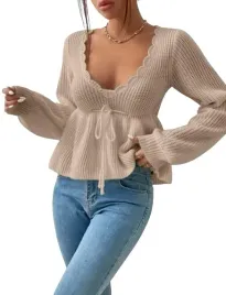 shein-sweter-damski-bezowy-dlugi-rekaw-38-ljp