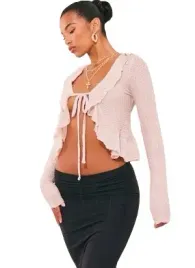 prettylittlething-bluzka-wiazana-bezowa-40-egl