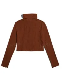 shein-bluzka-damska-brazowa-z-golfem-casual-34-lso