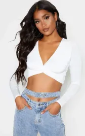 prettylittlething-top-ecru-damski-krotki-44-egl