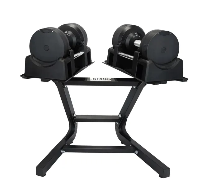 ZESTAW 2X HANTLE REGULOWANE CZARNE 41,5KG + STOJAK CZARNY NA HANTLE 100KG