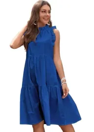 shein-sukienka-niebieska-oversize-gladka-36-lba