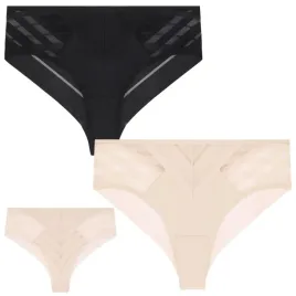 figi-damskie-bikini-2-pak-modne-majtki-z-siateczka-bezszwowe-moraj-xl