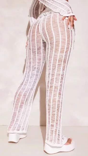 prettylittlething-biale-proste-spodnie-basic-m-lbz-stan-nowy