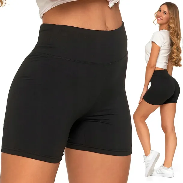 KOLARKI z wysokim stanem krótkie sportowe legginsy damskie MORAJ - L/XL