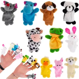 pacynki-pluszowe-palczatki-10szt-zwierzatka-zoo-zestaw-pacynek-kukielek