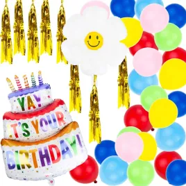 girlanda-balonowa-zestaw-balony-foliowe-tort-kwiat-urodziny-fredzle