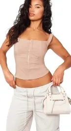 prettylittlething-top-damski-brazowy-casual-34-egc