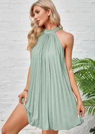 shein-sukienka-plisowana-zielona-mini-40-42-1v9f