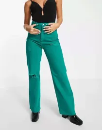 trendyol-spodnie-jeansowe-zielone-proste-36-s-1van