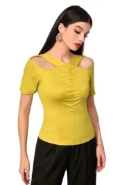 shein-bluzka-damska-zielona-dopasowana-38-lhr