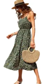shein-sukienka-damska-zielona-kwiaty-midi-36-v7k