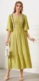 shein-sukienka-zolta-koktajlowa-prosta-midi-36-v3i