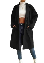 shein-plaszcz-damski-czarny-guziki-basic-40-42-v7w