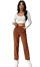 shein-spodnie-damskie-brazowe-casual-40-42-v7f