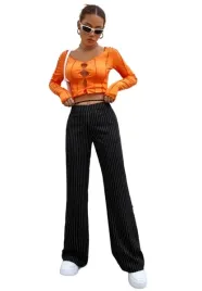 shein-spodnie-damskie-czarne-w-paski-40-42-v7d