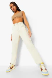 boohoo-spodnie-jeansowe-ecru-damskie-40-ukh