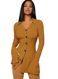 shein-bluzka-prazkowana-zolta-na-guziki-36-v3y