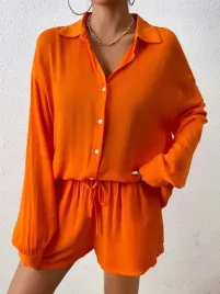 shein-spodenki-damskie-pomaranczowe-krotkie-36-vbk