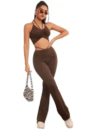 shein-damski-komplet-brazowy-marszczenia-l-xl-v1p