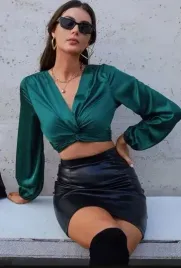 shein-bluzka-zielona-satynowa-dlugi-rekaw-l-xl-v3o