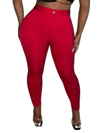 shein-spodnie-damskie-rurki-czerwone-40-42-vwf