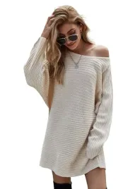 shein-sweter-damski-bezowy-prosty-casual-36-v3p