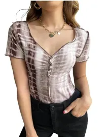 shein-t-shirt-damski-we-wzor-brazowy-casual-34-vxk