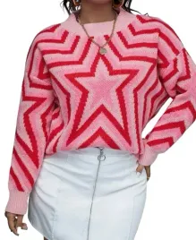 shein-plus-size-sweter-damski-rozowy-50-vbl
