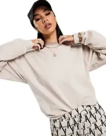bluza-damska-oversize-gladka-bezowa-36-s-1vam