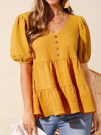 shein-bluzka-damska-zolta-krotki-rekaw-l-xl-vwa