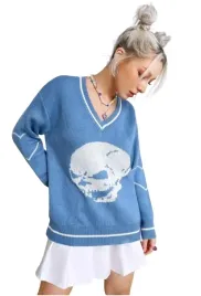 shein-sweter-z-dekoltem-niebieski-casual-40-42-vul