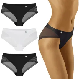 wolbar-diamond-3517-3-pak-majtki-damskie-figi-czarny-czarny-bialy-xl
