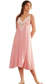 shein-pizama-damska-rozowa-z-koronka-midi-36-vus