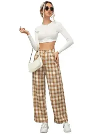 shein-proste-damskie-brazowe-spodnie-40-42-vub