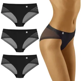 wolbar-diamond-3517-3-pak-majtki-damskie-figi-czarny-m