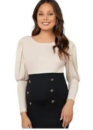 shein-bezowa-damska-bluzka-dlugi-rekaw-40-42-vuz
