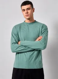 shein-zielony-meski-sweter-dlugi-rekaw-xl-vue